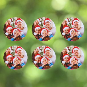 Anpassningsbar Photo Stickers Personlig Photo Fami Runt Klistermärke