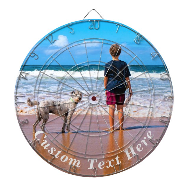 Anpassningsbar Photo Text Dart Board - Din sommard Darttavla (Framsidan)