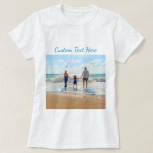 Anpassningsbar Photo Text T-Shirt Your Family Phot