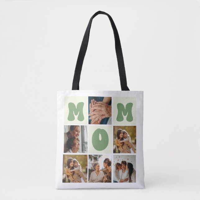 Anpassningsbar Photo Tote Bag för Mamma Tygkasse (Framsida)