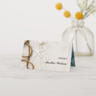 Anpassningsbar Photo Tropical Beach Wedding Namn Placeringskort