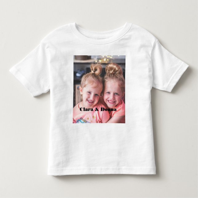 Anpassningsbar Photo Twillingars T Shirt (Framsida)
