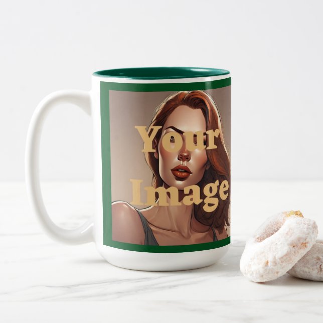 Anpassningsbar Photo Two-Tone Mugg (Med munk)