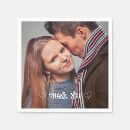 Anpassningsbar Photo Typography napkin Pappersservett