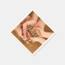 Anpassningsbar Photo Typography napkin Pappersservett