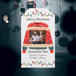 Anpassningsbar Photo Ugly jul Sweater Presentetikett