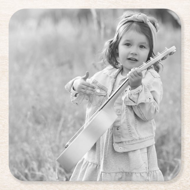 Anpassningsbar Photo Underlägg Papper Kvadrat (Framsidan)