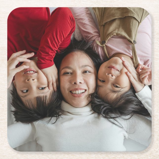 Anpassningsbar Photo Underlägg Papper Kvadrat (Framsidan)