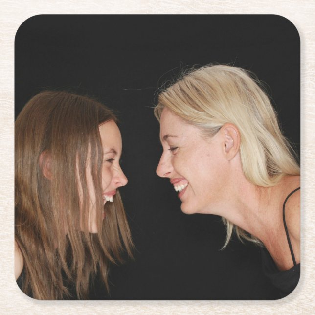 Anpassningsbar Photo Underlägg Papper Kvadrat (Framsidan)