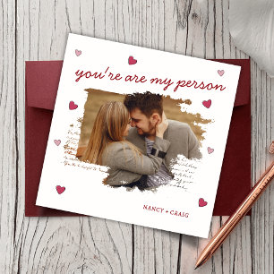 Anpassningsbar Photo Valentine Day Greeting Card