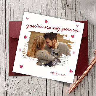 Anpassningsbar Photo Valentine Day Greeting Card