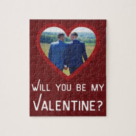 Anpassningsbar Photo Valentine's Jigszawa Puzzle Pussel