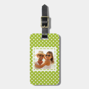 Anpassningsbar Photo Vår mönster med vit polka dot Bagagebricka