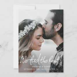Anpassningsbar Photo Vi binder Knot Elopement Bröl Meddelande