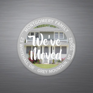 Anpassningsbar Photo Vi har flyttat Byte av Adress Magnet