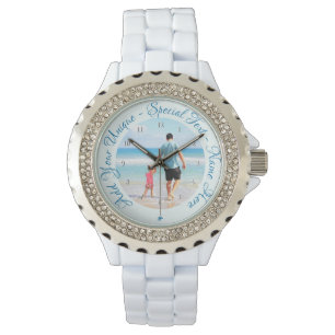 Anpassningsbar Photo Watch Gift med foton och text Armbandsur