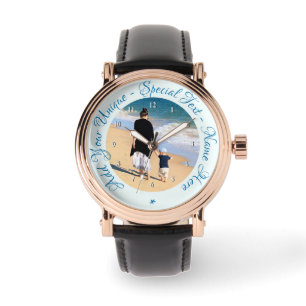 Anpassningsbar Photo Watch Gift med foton och text Armbandsur