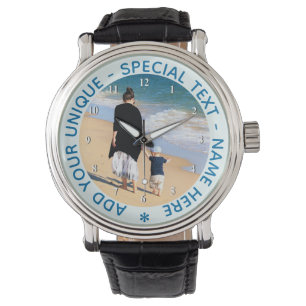 Anpassningsbar Photo Watch med foton och text Armbandsur