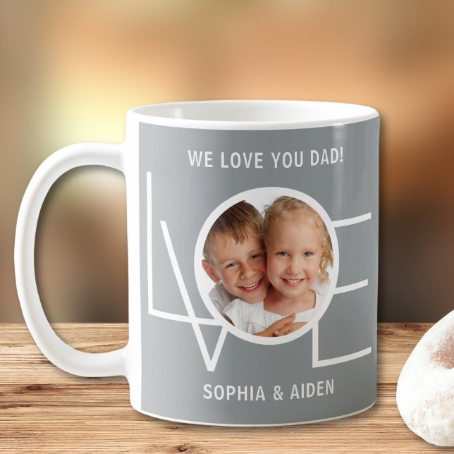 Anpassningsbar Photo We Kärlek You Pappa Fars dag  Kaffemugg (Skapare uppladdad)