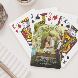 Anpassningsbar Photo Wedding Favor Casinokort