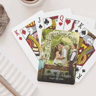 Anpassningsbar Photo Wedding Favor Casinokort