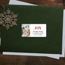 anpassningsbar Photo Winter Jul Joy Returadress