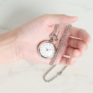 Anpassningsbar Photo Women's Silver Necklace Watch Armbandsur