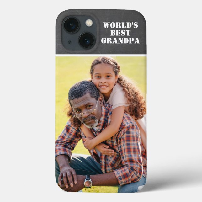 Anpassningsbar Photo World's Best Grandpa Modern G (Baksida)