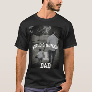 Anpassningsbar Photo World's Number One Pappa Gran T Shirt