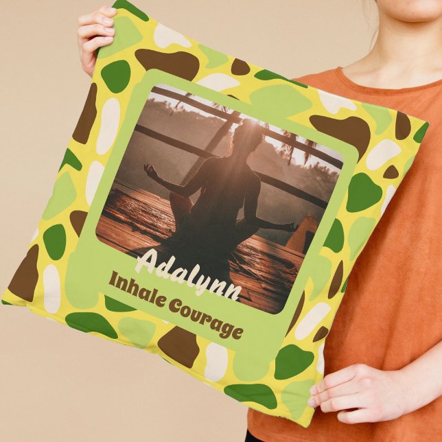 Anpassningsbar Photo Yoga Älskare Lärare Mamma Wom Kudde (Custom Photo Yoga Lover Teacher Mom Women Gift)