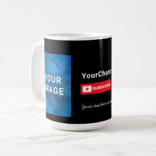 Anpassningsbar Photo Youtube Channel Namn Kaffemugg