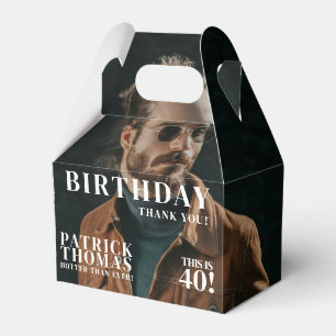 Anpassningsbar Photos Birthday Magazine Cover Male Presentaskar
