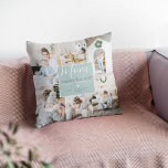 Anpassningsbar Photos Mamma Du är bäst | PERSONLIG Kudde<br><div class="desc">Ladda bara upp 6 av dina mest värdefulla foton från datorn eller mobila till den här moderna elegant dekorativ kudde för mammor, med texten "Mamma" i ett handskrivet elegant "Du är bäst" på en blekens blå blockbakgrund som kan ändras till valfri färg. Anpassa meddelande och barns namn/s från den angivna...</div>