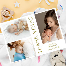 Anpassningsbar Photos Modern Baby Shower Tack Invi Inbjudningar