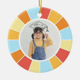 Anpassningsbar Photos Retro Sunray Julgransprydnad Keramik