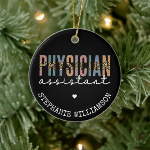 Anpassningsbar Physician Assistant Physician Assoc Julgransprydnad Keramik