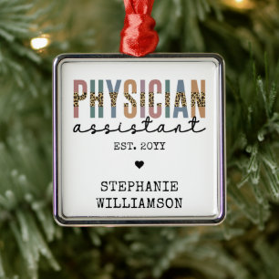 Anpassningsbar Physician Assistant Physician Assoc Julgransprydnad Metall