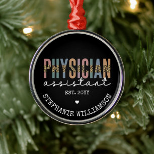 Anpassningsbar Physician Assistant Physician Assoc Julgransprydnad Metall