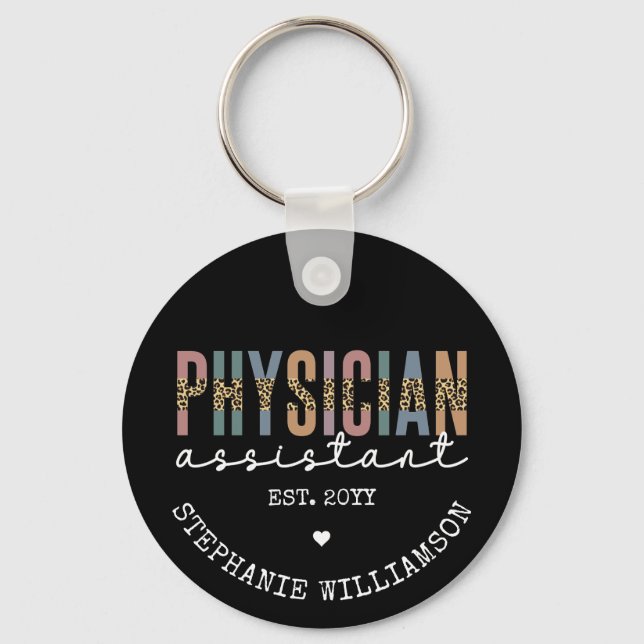 Anpassningsbar Physician Assistant Physician Assoc Nyckelring (Framsida)