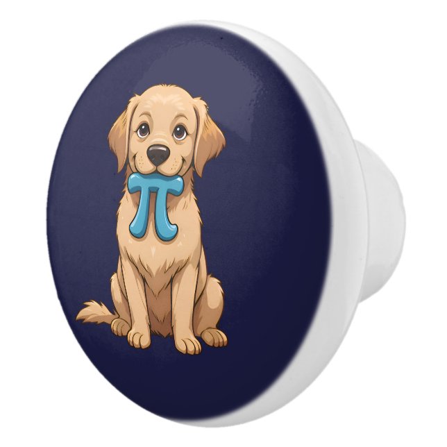Anpassningsbar Pi Day-Hund med Pi-symbol | Lycklig Knopp (Höger)