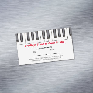 Anpassningsbar Piano Lesson Reminder Magnetiska Visitkort