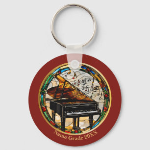Anpassningsbar Piano Musical Instrument Nyckelring
