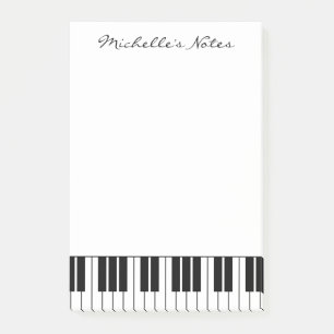 Anpassningsbar piano nycklar anteckningar om piani post-it block