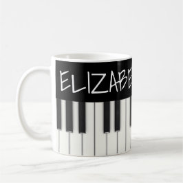 Anpassningsbar Piano Nycklar Kaffemugg