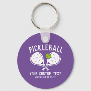 Anpassningsbar Pickleball Älskare Team Klubb Paddl Nyckelring