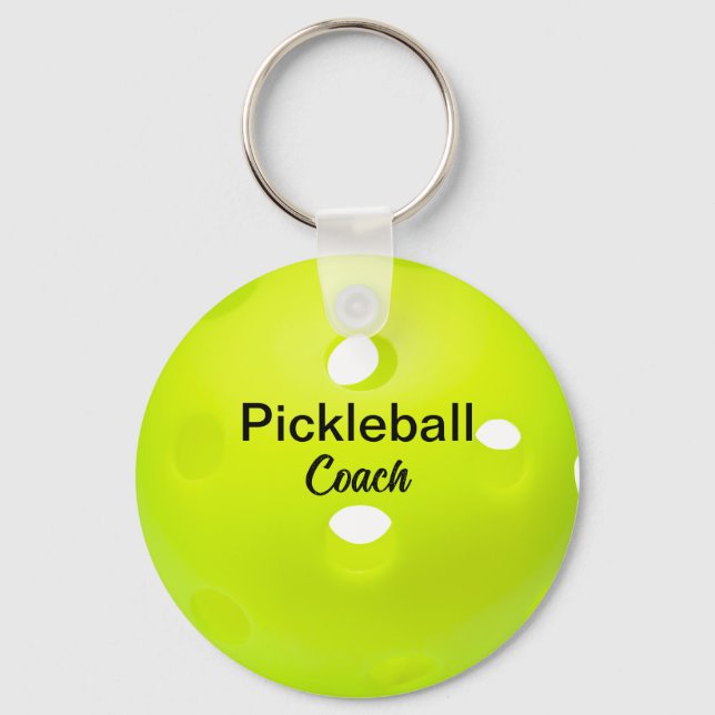 Anpassningsbar Pickleball Coach Keepsak Nyckelring (Framsida)