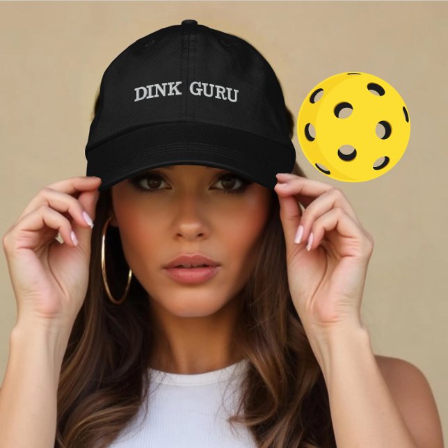 Anpassningsbar Pickleball Dink Guru Gift för spela Broderad Keps (Skapare uppladdad)
