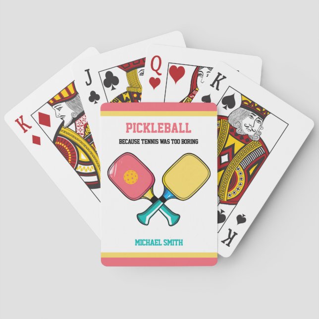 Anpassningsbar Pickleball-paddlar Casinokort (Baksidan)