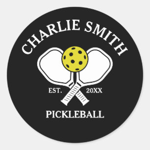 Anpassningsbar Pickleball Paddle-försegling - Namn Runt Klistermärke