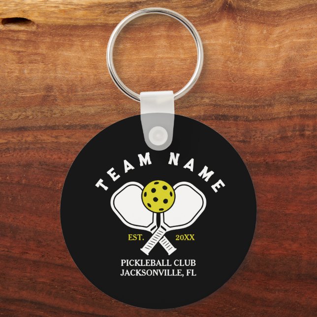 Anpassningsbar Pickleball Team Keychain - Klubb Na Nyckelring (Framsida)